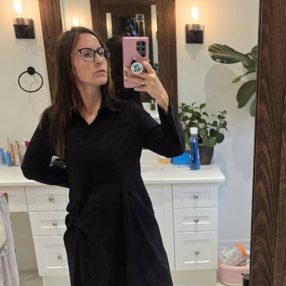 Chic Black Long Sleeve Women's Dress